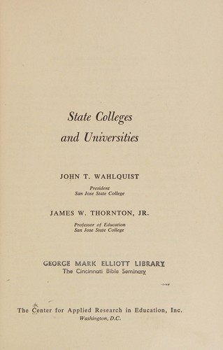 State colleges and universities