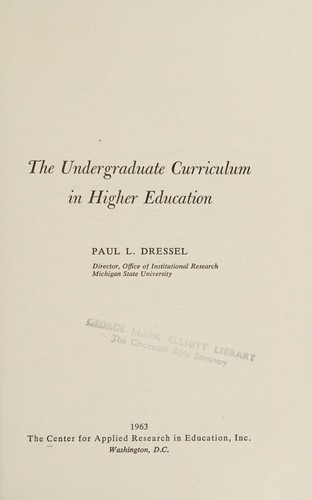 The undergraduate curriculum in higher education.