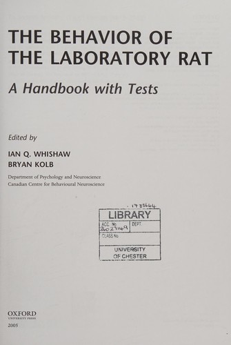 The behavior of the laboratory rat