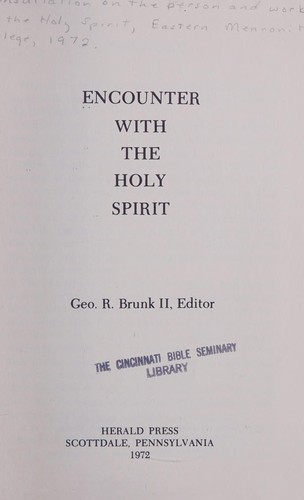 Encounter with the Holy Spirit.