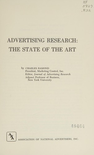 Advertising research, the state of the art