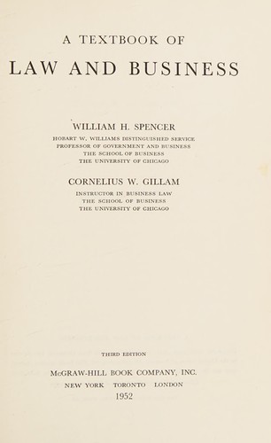 A textbook of law and business