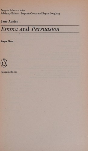 Austen's "Emma" and "Persuasion" (Masterstudies)