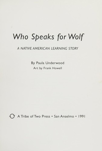 Who speaks for Wolf