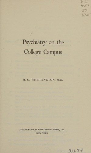 Psychiatry on the college campus.