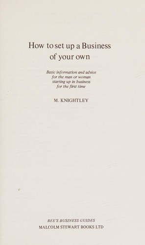 How to set up a business of your own