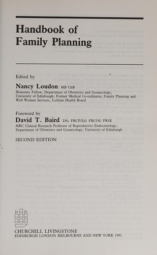 Handbook of family planning