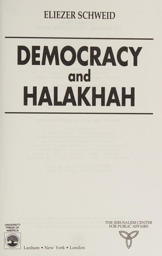 Democracy and halakhah