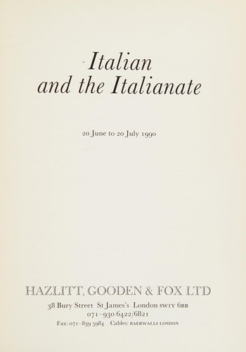 Italian and the Italianate.