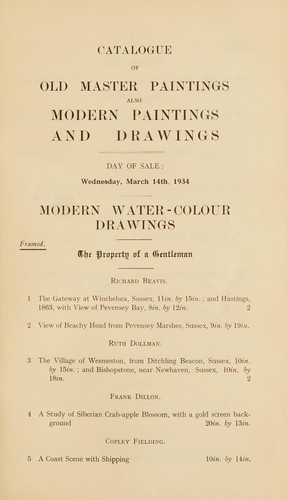 Catalogue of old master paintings