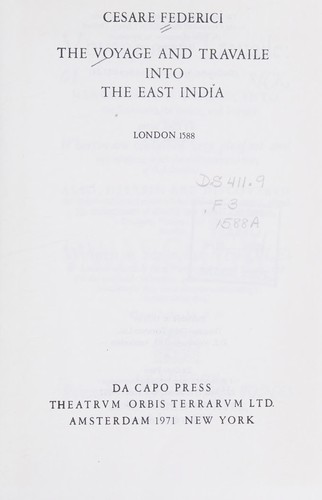 The voyage and travaile into the East India