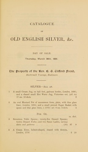 Old English silver, jewellery