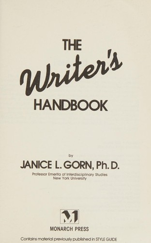 The writer's handbook