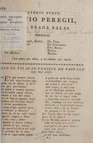 El tío Peregil, o, El traga balas