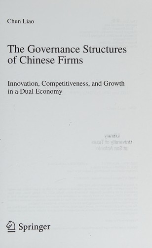 The governance structures of Chinese firms