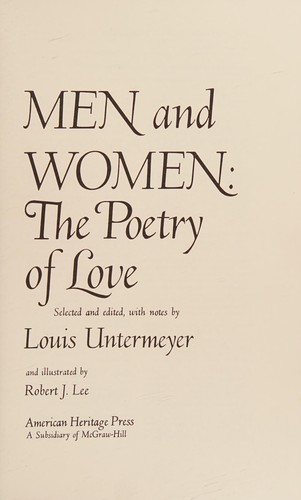 Men and women: the poetry of love.