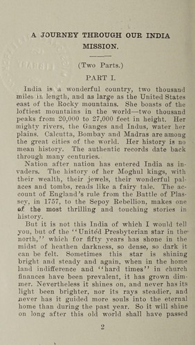 A journey through our Indian mission in two parts