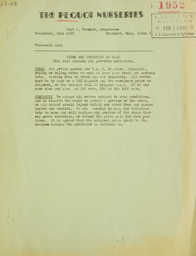 The Pequot Nurseries