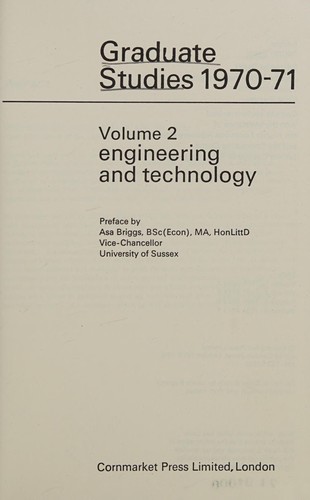 Graduate Studies 1970/71