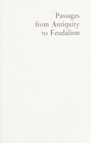 Passages from antiquity to feudalism