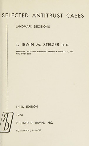 Selected antitrust cases