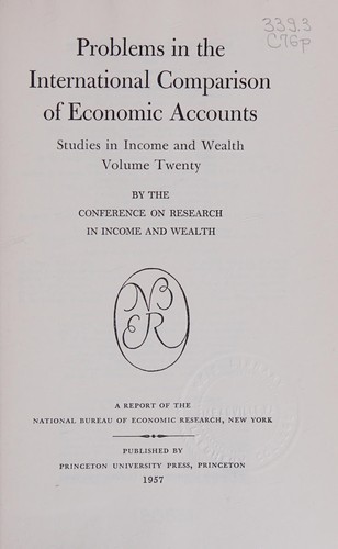 Problems in the international comparison of economic accounts.