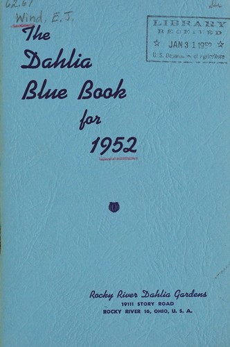 The dahlia blue book for 1952