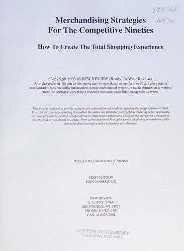 Merchandising Strategies for the Competitive Nineties