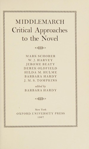 Middlemarch Critical Approaches to the Novel