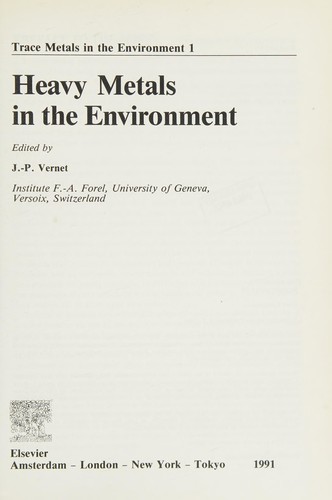 Heavy metals in the environment