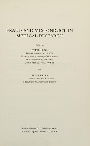 Fraud and misconduct in medical research