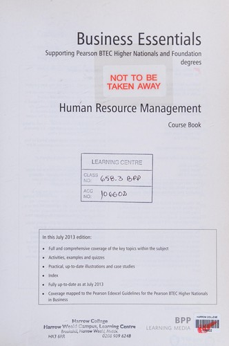 Business Essentials Human Resource and Management