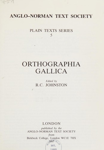 Orthographia Gallica