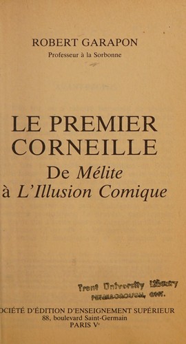 Le premier Corneille