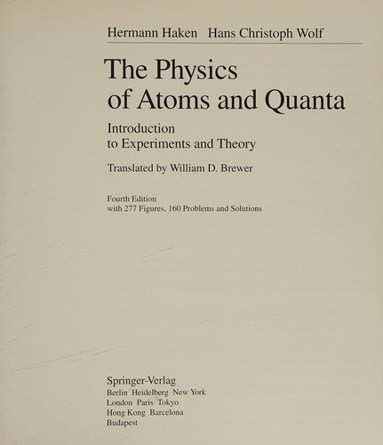 The physics of atoms and quanta