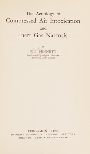 The aetiology of compressed air intoxication and inert gas narcosis