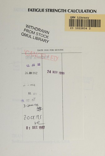Fatigue strength calculation