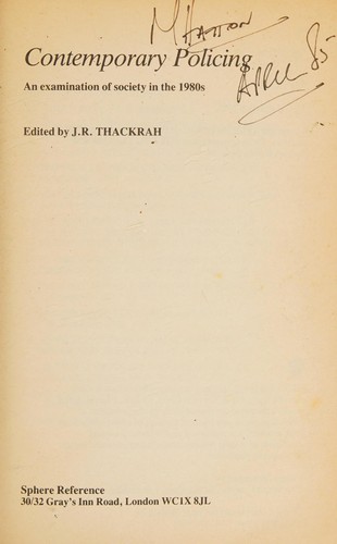 Contemporary policing