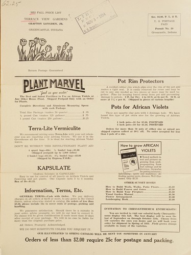 1952 fall price list