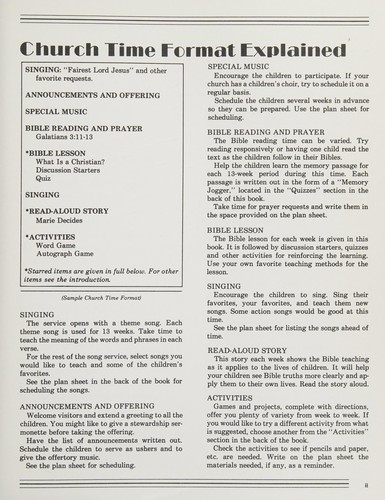 Church time for children