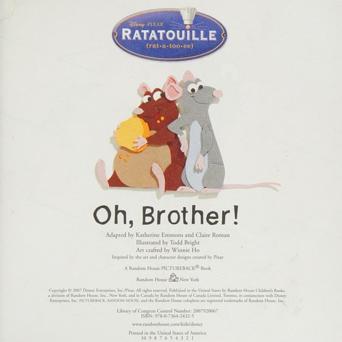 Oh, Brother! (Pictureback) (Ratatouille movie tie in)