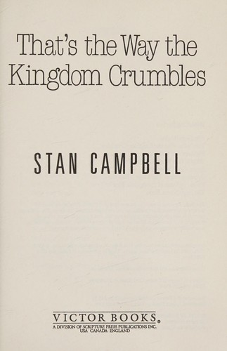 That's the way the kingdom crumbles