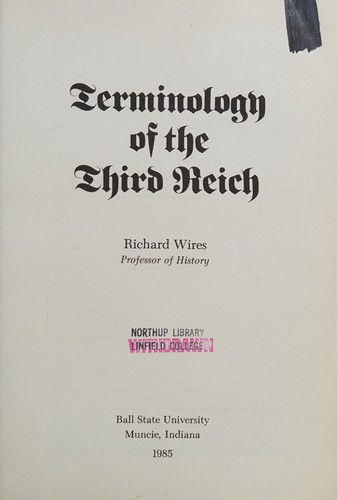 Terminology of the Third Reich
