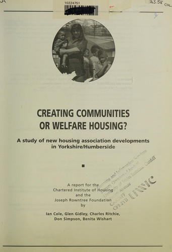 Creating Communities or Welfare Housing?