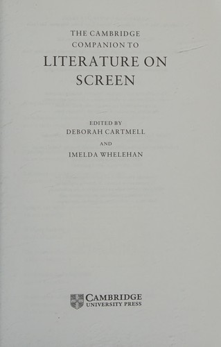 The Cambridge companion to literature on screen