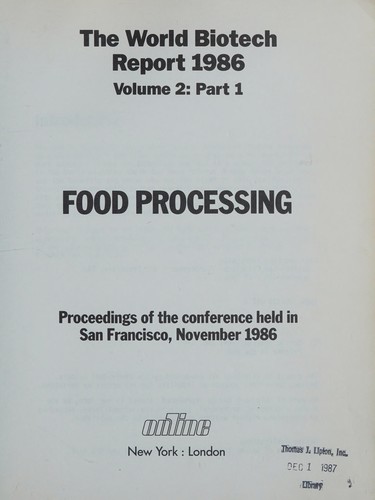 The World biotech report 1985.