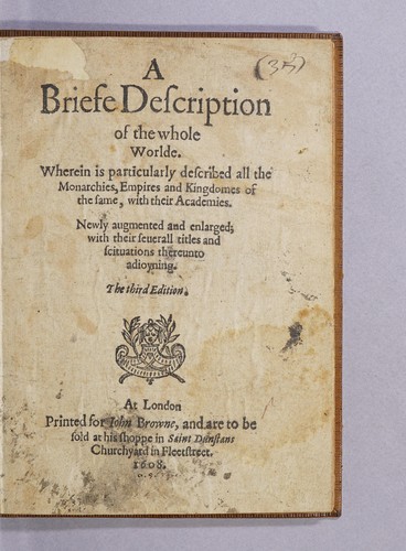 A briefe description of the whole worlde