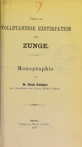 Ueber die v©œllstandige Exstirpation der Zunge