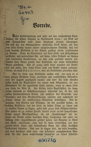 Hundert deutsche Volkslieder aus a lterer Zeit