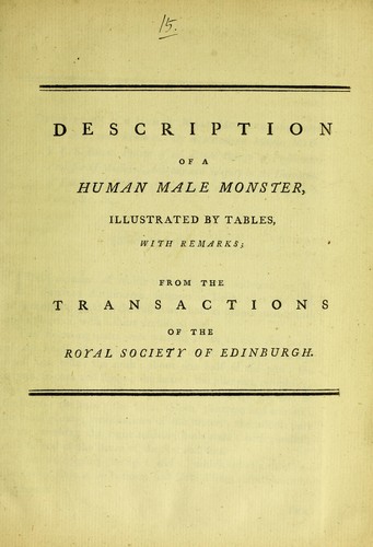 Description of a human male monster
